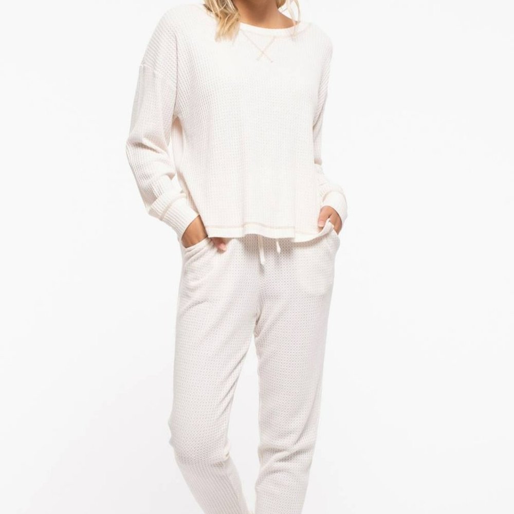 Waffle Knit Set Stone